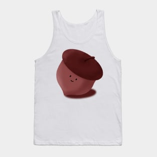 Happy Little Autumn Acorn Illustration Tank Top